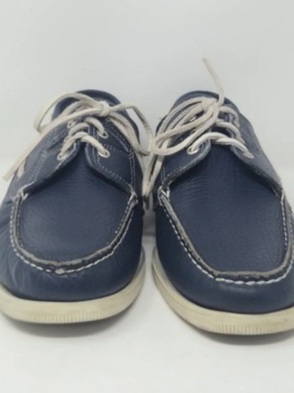 ​Vintage Dexter Boat Shoes Men's 12M Navy Leather Made in USA Heritage Casual